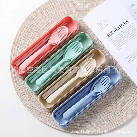 HL2087 Three-piece portable cutlery box set - Premium Dinnerware from EDLE - Just $8! Shop now at EDLE SHOPPING