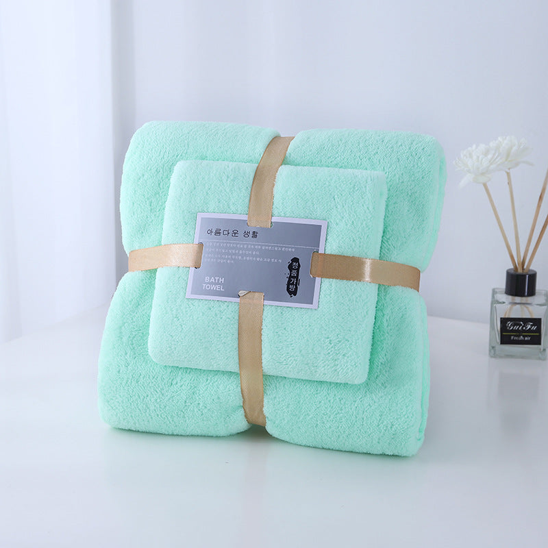 HL4007 Warp knitted coral fleece towel bath towel set - Premium Bathrooms from EDLE - Just $10! Shop now at EDLE SHOPPING