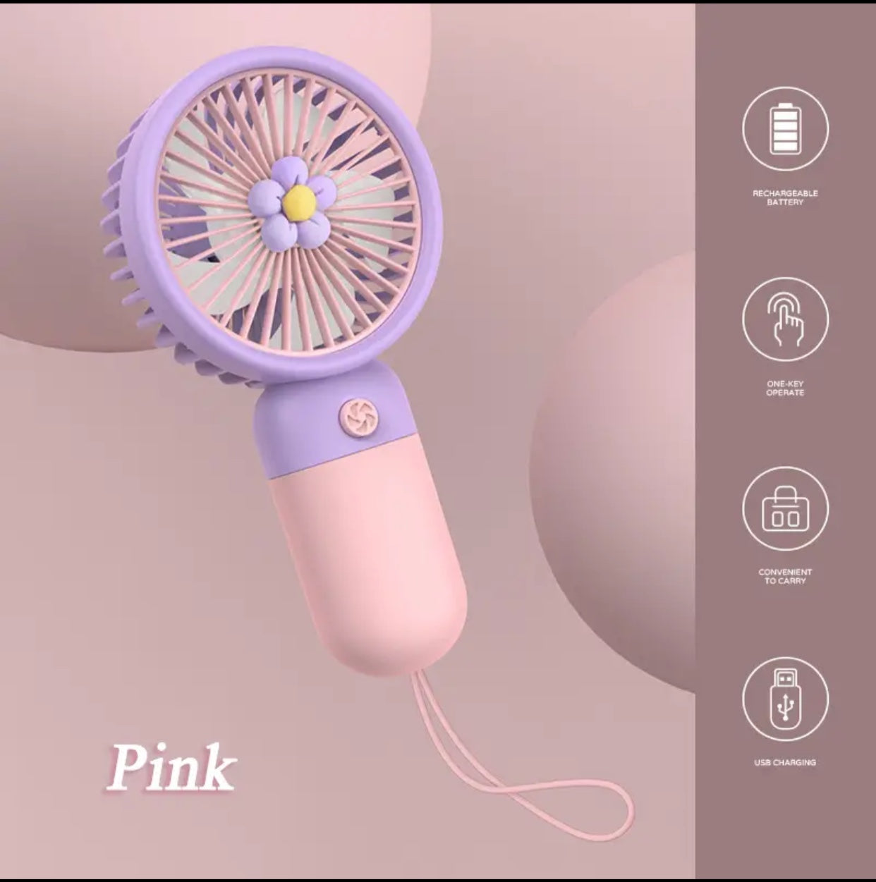 HA1004 Flower Series Small Fan - Premium USB & Mobile Fans from EDLE - Just $8! Shop now at EDLE SHOPPING