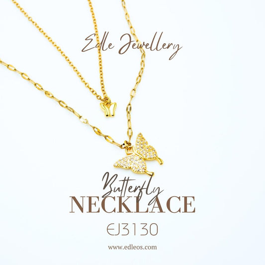 EJ3130 Butterfly(24K) - Premium Necklace from EDLE - Just $28! Shop now at EDLE SHOPPING