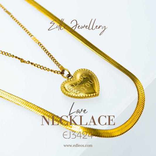 EJ3424 Love(24K) - Premium Necklace from EDLE - Just $28! Shop now at EDLE SHOPPING
