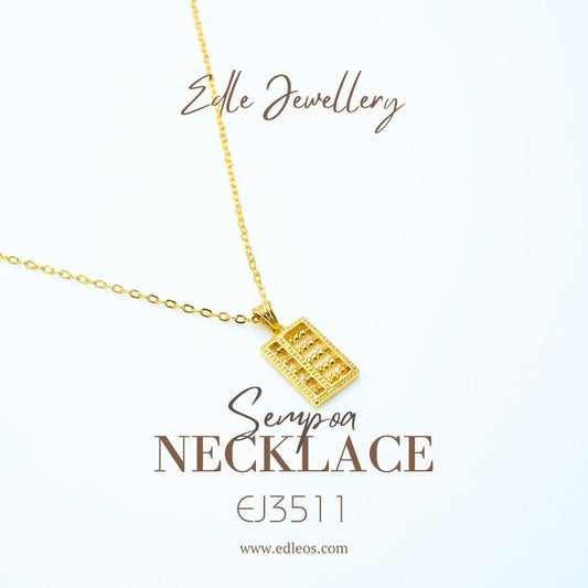 EJ3511 Sempoa (24K) - Premium Necklace from EDLE - Just $28! Shop now at EDLE SHOPPING
