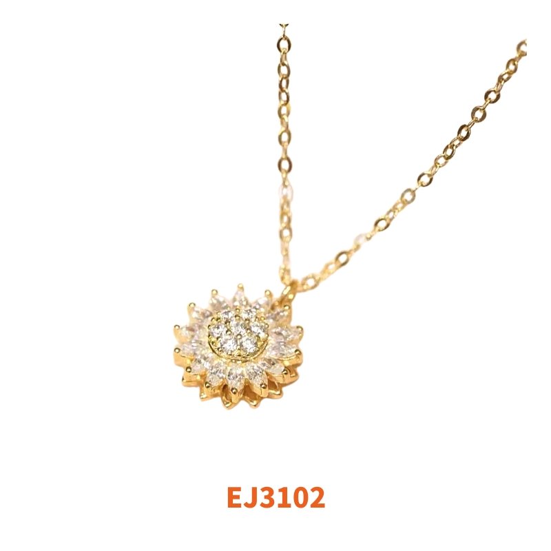 EJ3102 Sunflower(24K) - Premium Necklace from EDLE - Just $25.00! Shop now at EDLE SHOPPING