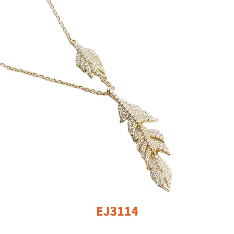 EJ3114 Feather(24K) - Premium Necklace from EDLE - Just $25.00! Shop now at EDLE SHOPPING