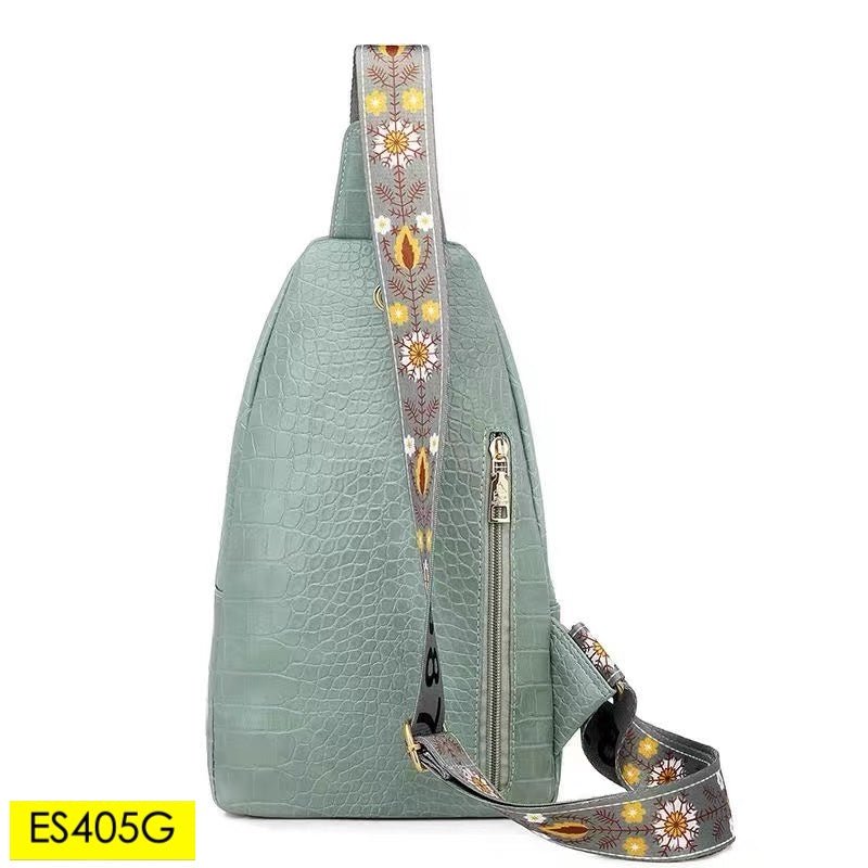 ES4005G Green Croco Chestbag - Premium chestbag from EDLE - Just $55! Shop now at EDLE SHOPPING