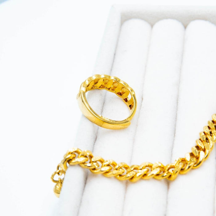 EJ8000 Combo Ring+Bracelet (24K) - EDLE SDN. BHD.