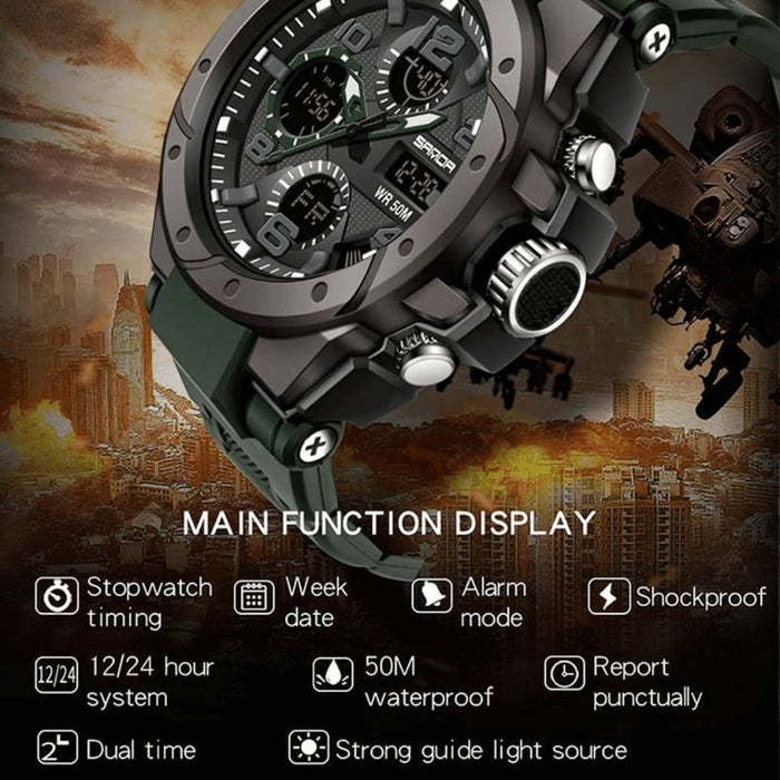 ES3010 SANDA Dual Display eletronic watch - EDLE SDN. BHD.