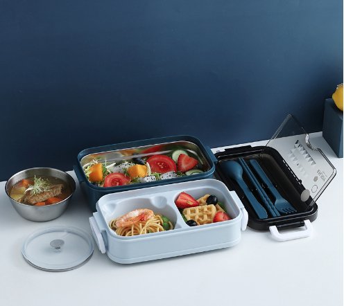 HL2028 Stainless steel double - layer insulated lunch box - EDLE SDN. BHD.