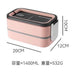 HL2037 Double layer stainless steel insulated lunch box - EDLE SDN. BHD.