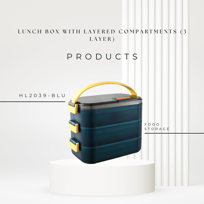 HL2039 Lunch box with layered compartments (3 layer)