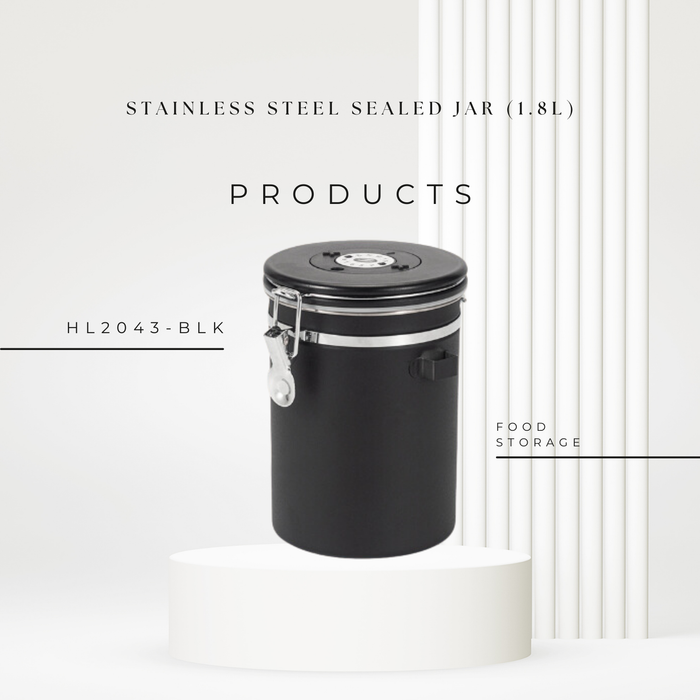 HL2043  Stainless steel sealed jar (1.8L)