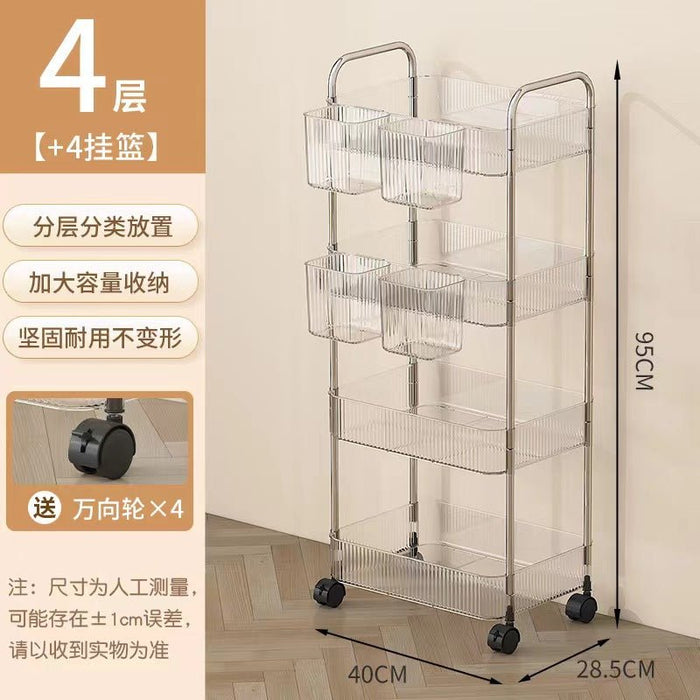 HL9017 Four layer Movable storage rack (4 hanging baskets) - EDLE SDN. BHD.