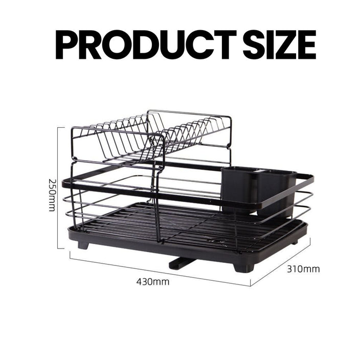 HL9059 Double layer cutlery drain rack - EDLE SDN. BHD.