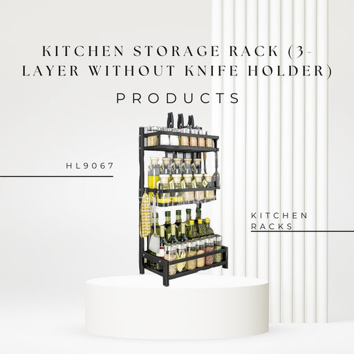 HL9067 Kitchen storage rack (3 - layer without knife holder) - EDLE SDN. BHD.