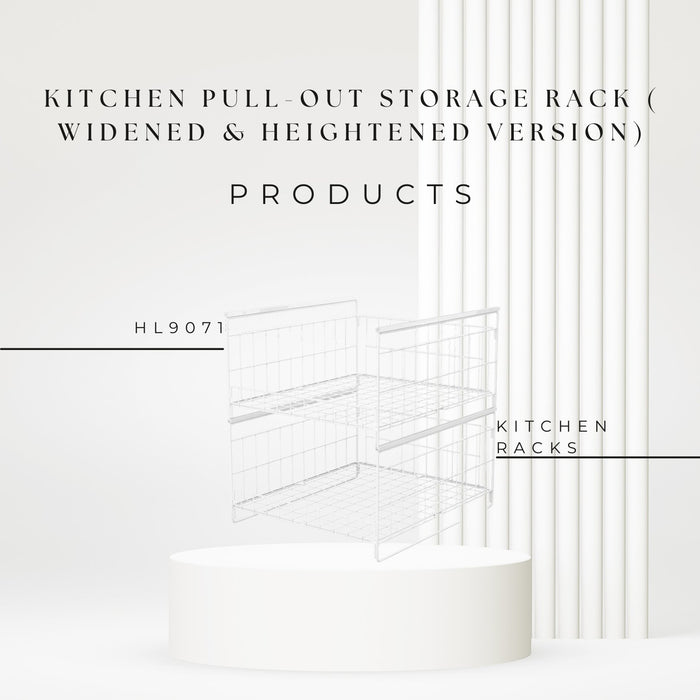 HL9071 Kitchen pull - out storage rack ( Widened & heightened version) - EDLE SDN. BHD.