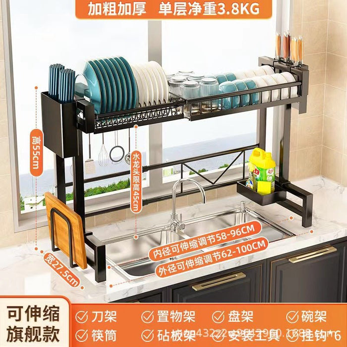 HL9083 Retractable kitchen sink rack (single layer) - EDLE SDN. BHD.