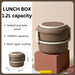 HL2084 Round wood grain lunch box (1.2L) - EDLE SDN. BHD.